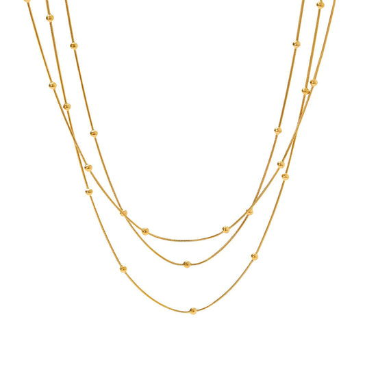 Modern Chain Necklace in 18K Gold Plated Steel