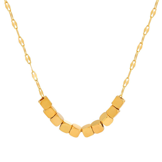 Modern Chain Necklace in 18K Gold Plated Steel