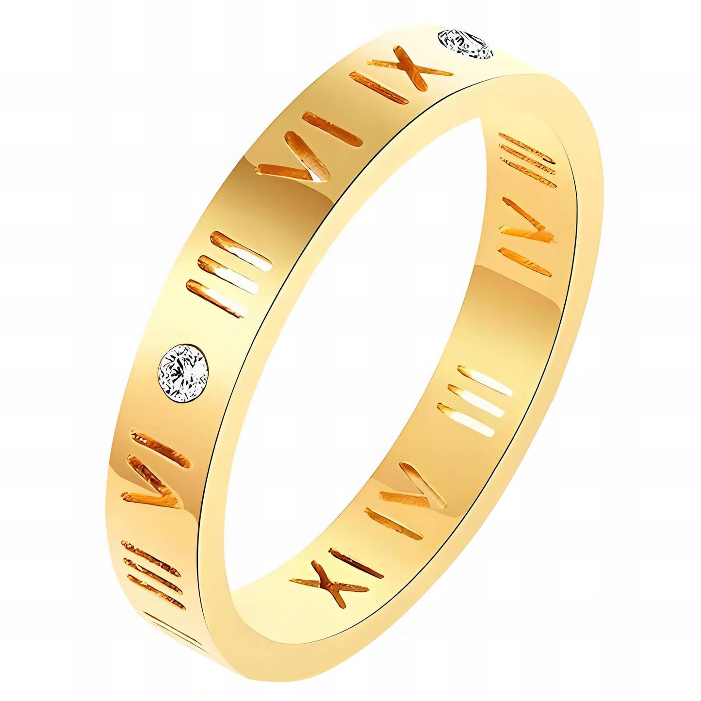 Luxe Statement Band Ring in 18K Gold Plated Steel