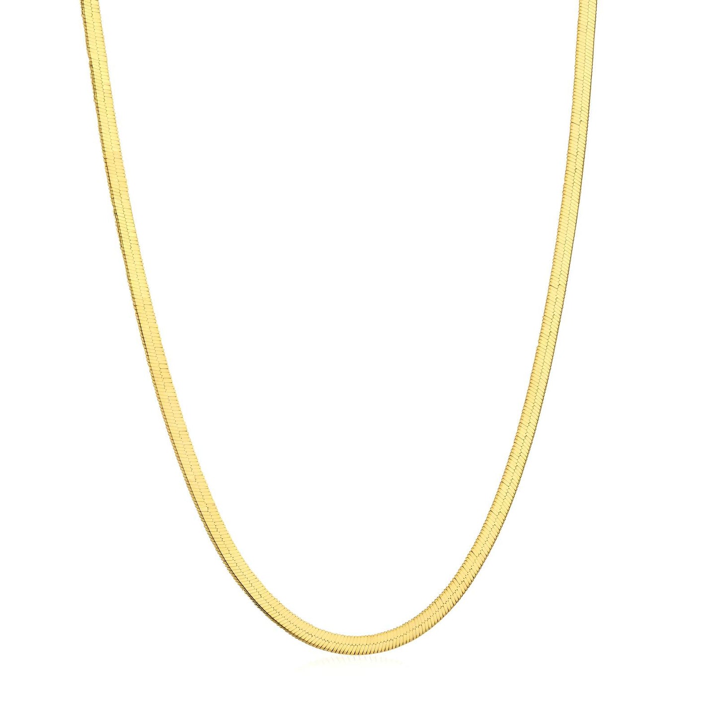 Elegant Chain Necklace in 18K Gold Plated Steel