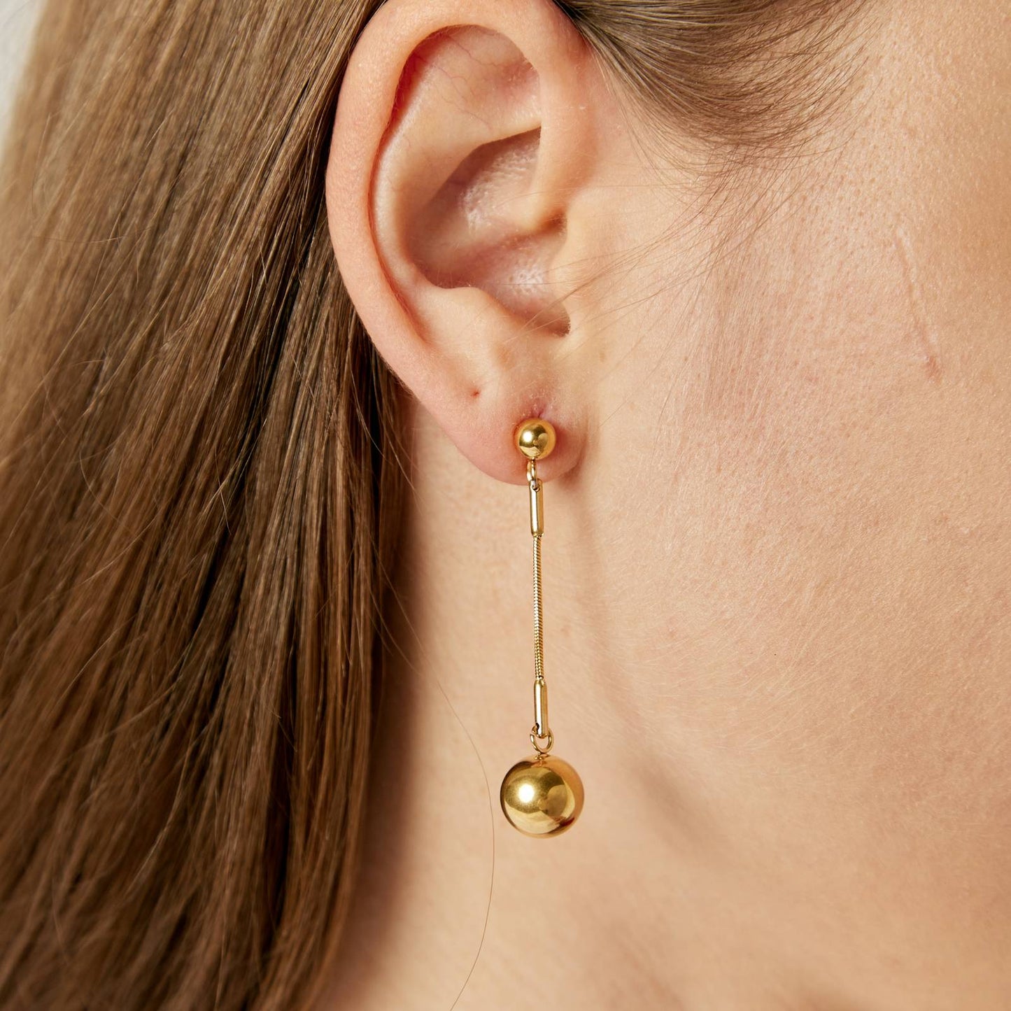 18K gold plated Stainless steel earrings,