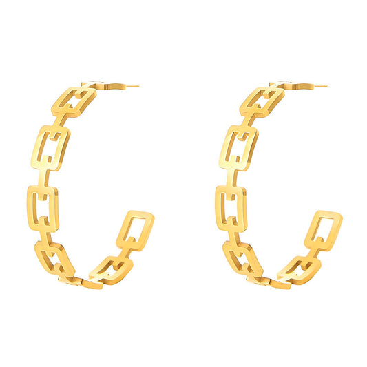 18K gold plated Stainless steel earrings,