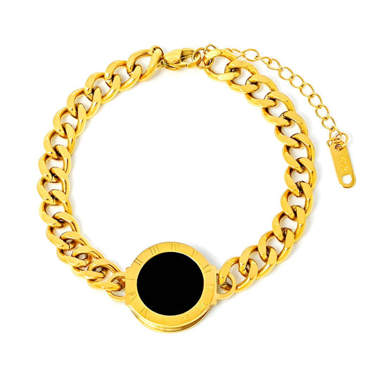 Classic Link Bracelet in 18K Gold Plated Steel