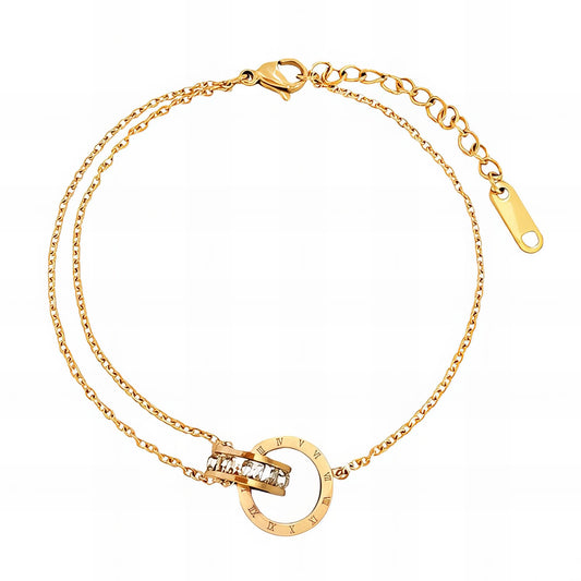 Contemporary Chain Anklet in 18K Gold Plated Steel