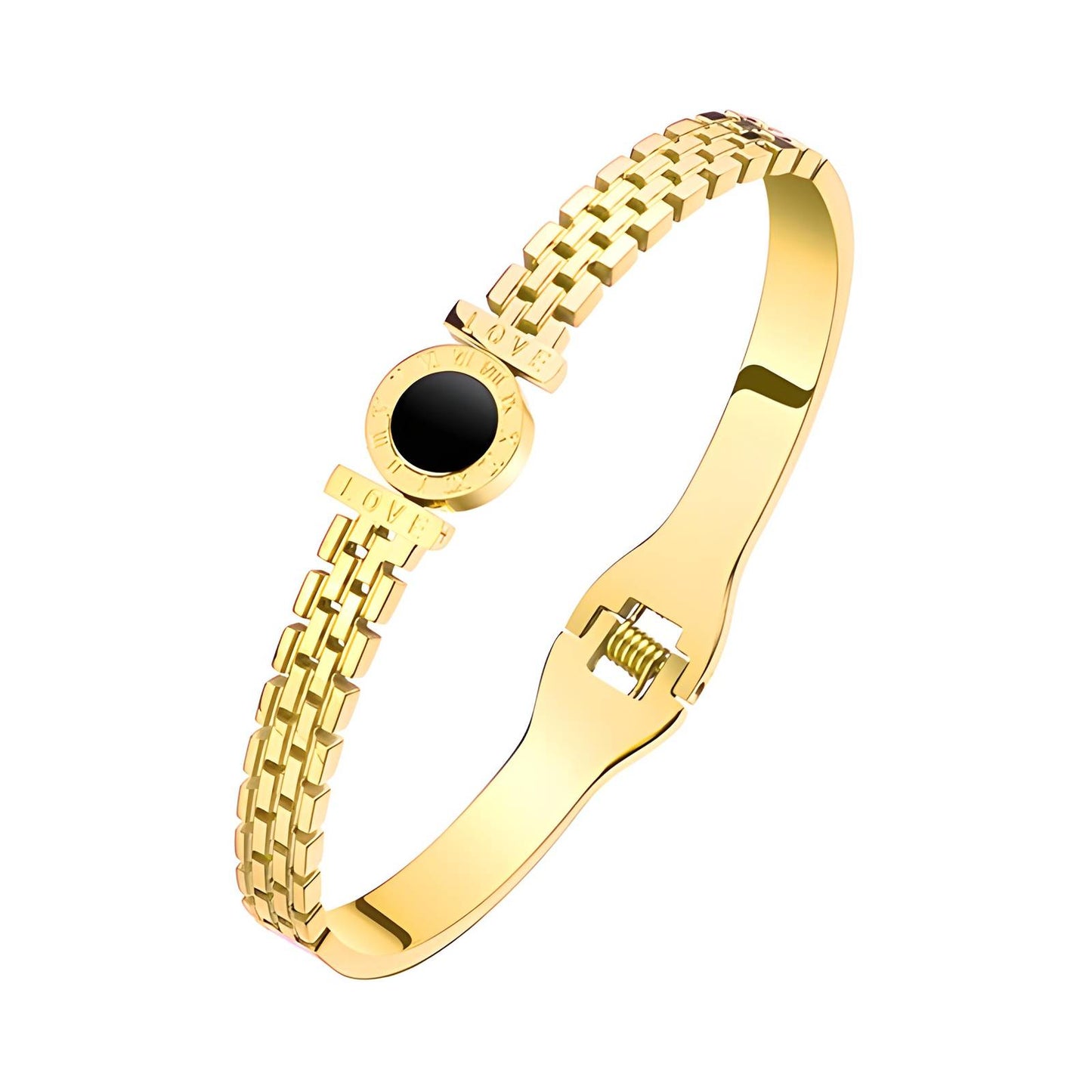 Elegant Chain Bracelet in 18K Gold Plated Steel