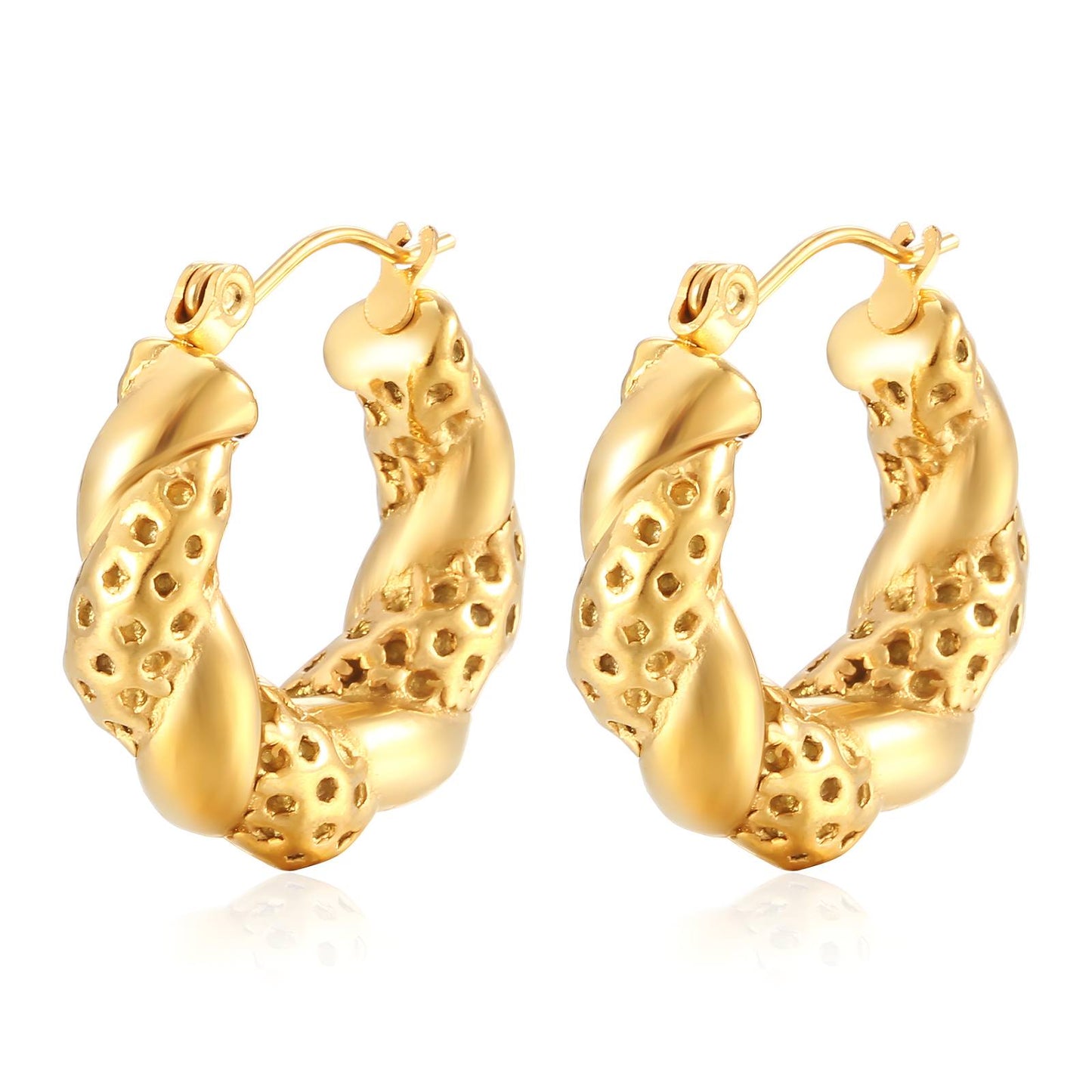 18K gold plated Stainless steel earrings,