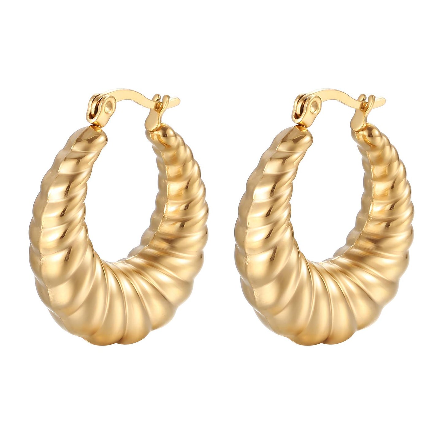 18K gold plated Stainless steel earrings,