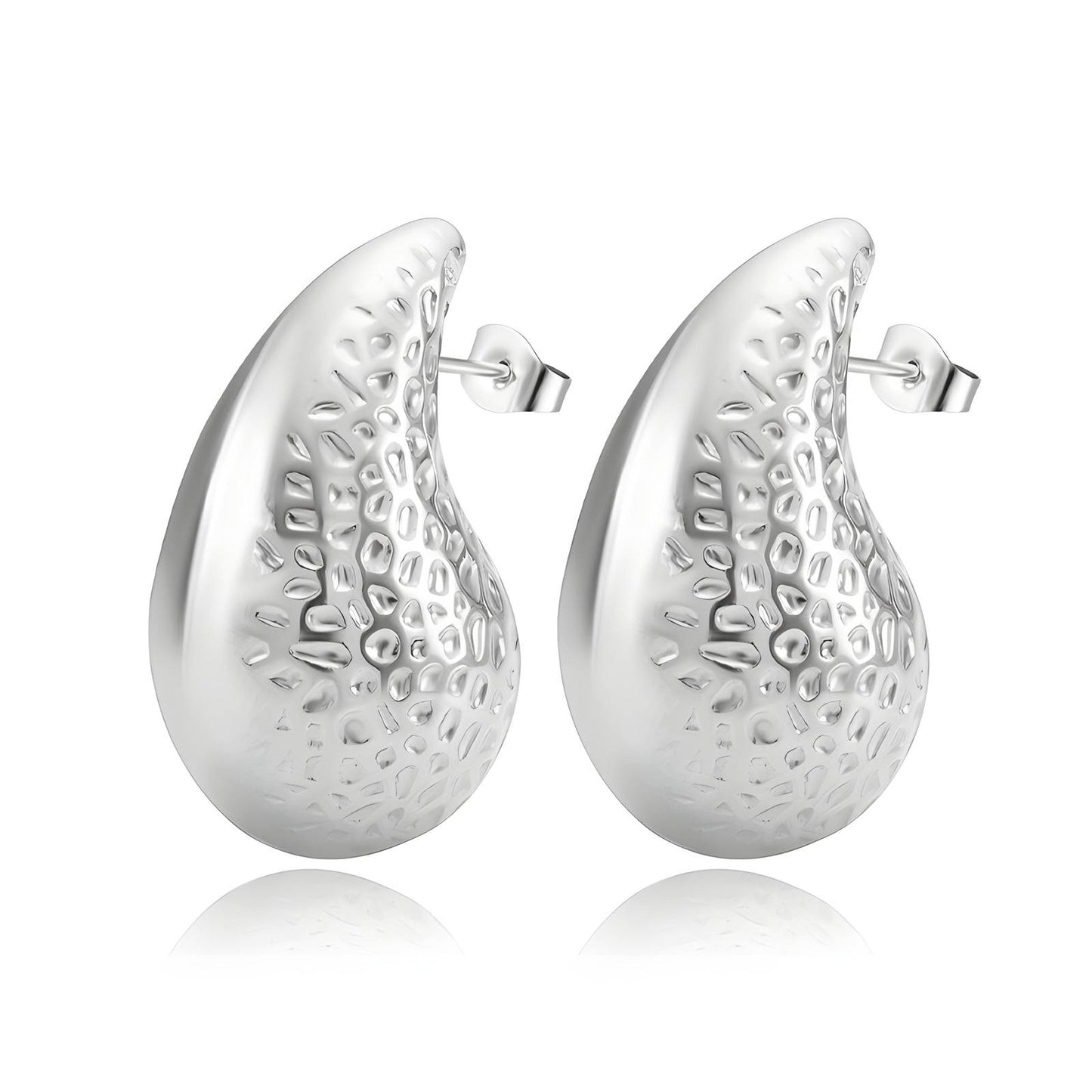 Stainless steel  Teardrops earrings,