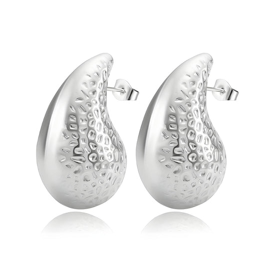 Stainless steel  Teardrops earrings,