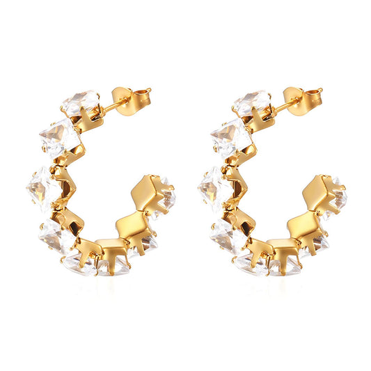 18K gold plated Stainless steel earrings,