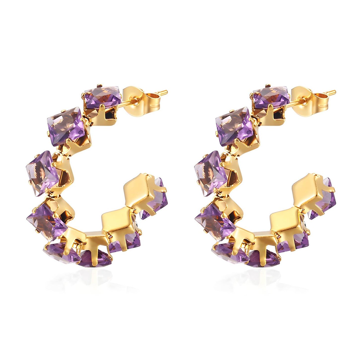 18K gold plated Stainless steel earrings,