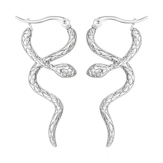 Stainless steel  Snake earrings,