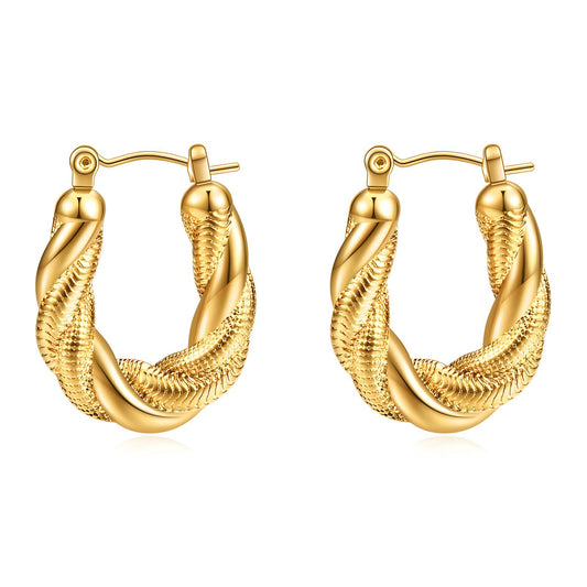 18K gold plated Stainless steel earrings,