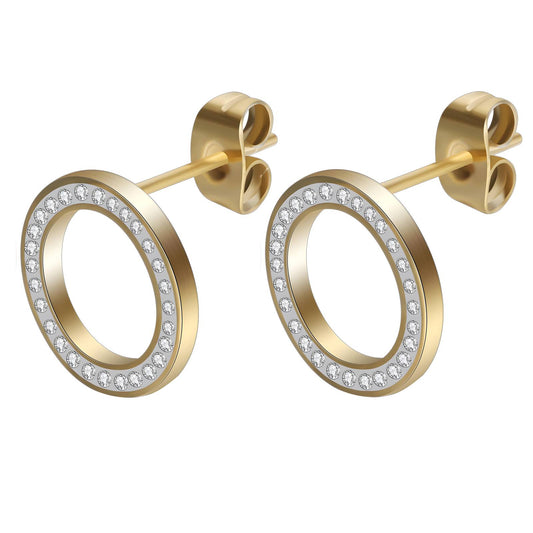 18K gold plated Stainless steel earrings,