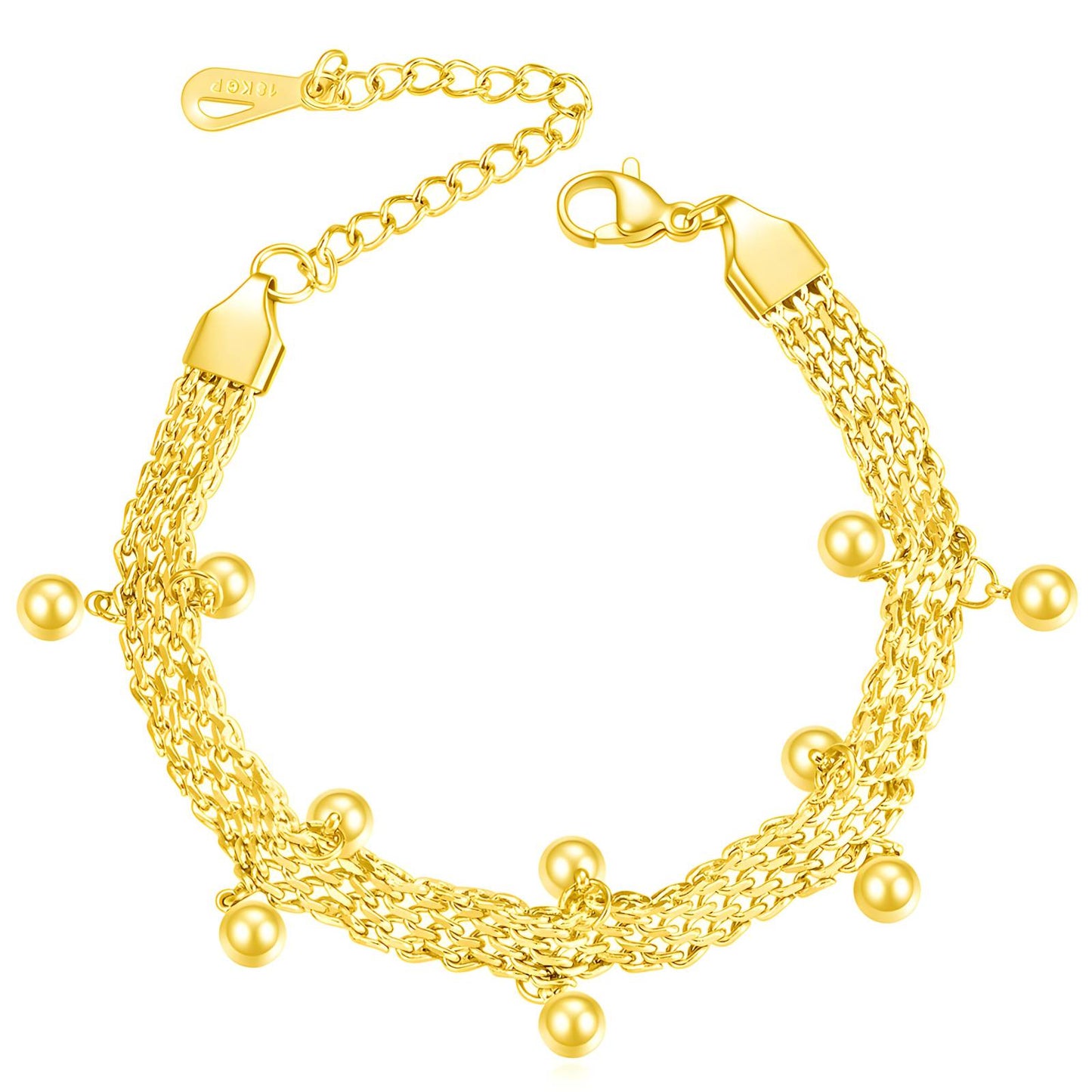 Classic Chain Bracelet in 18K Gold Plated Steel