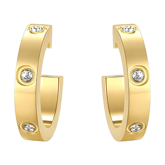 18K gold plated Stainless steel earrings,