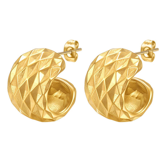 18K gold plated Stainless steel earrings,