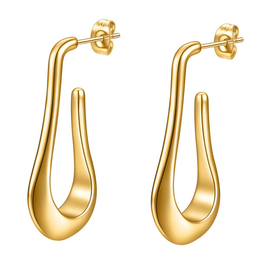 18K gold plated Stainless steel earrings,