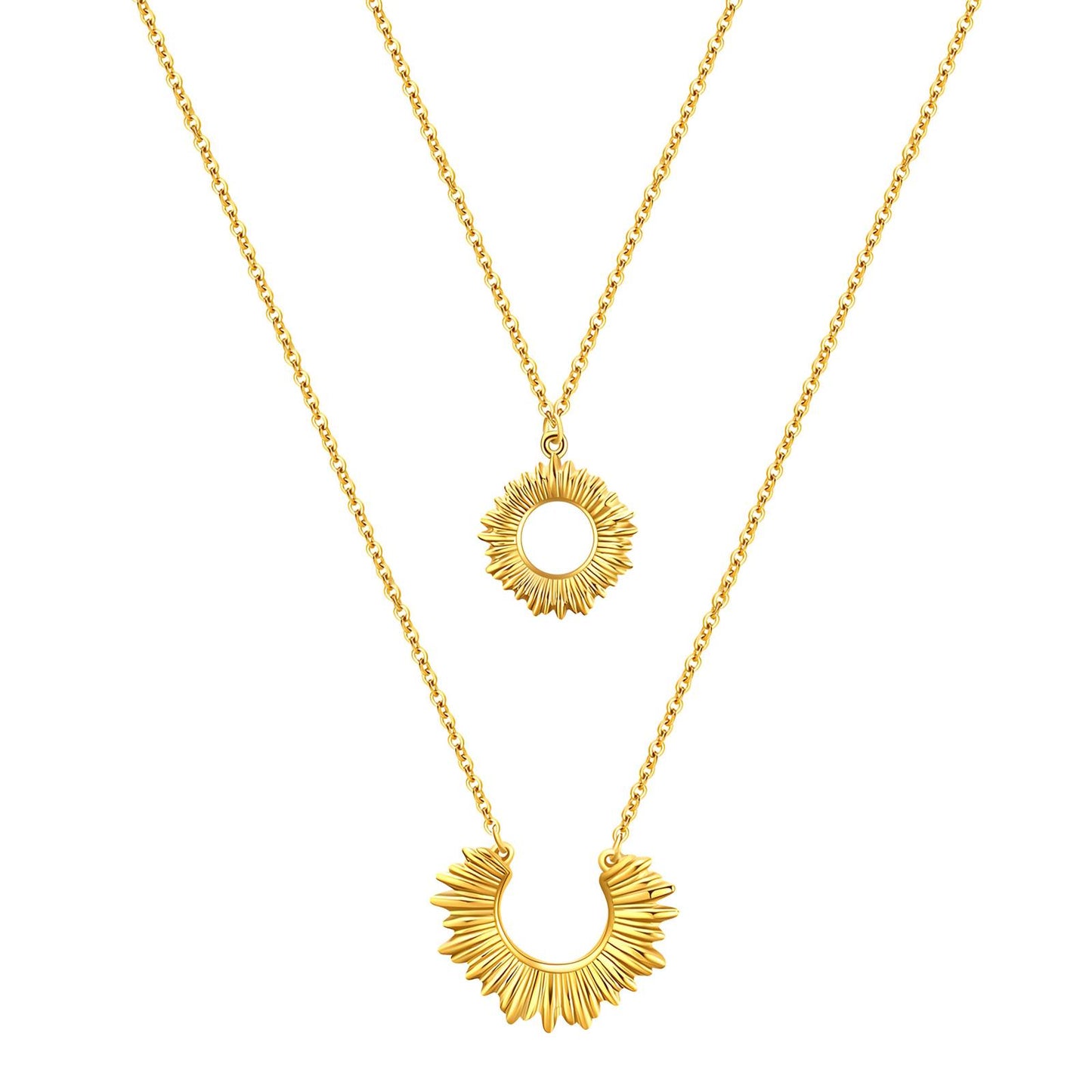 Modern Chain Necklace in 18K Gold Plated Steel