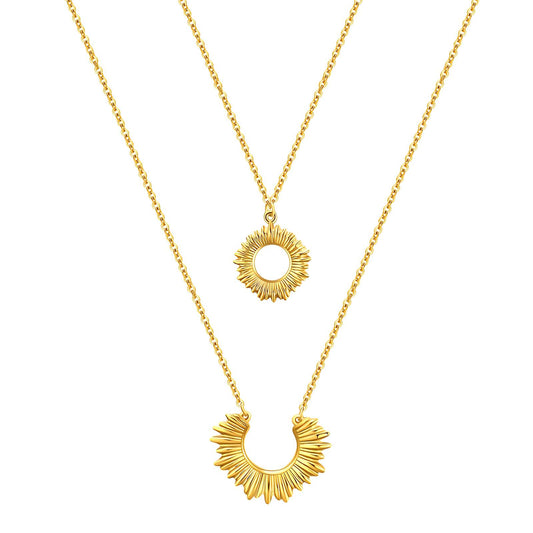 Modern Chain Necklace in 18K Gold Plated Steel