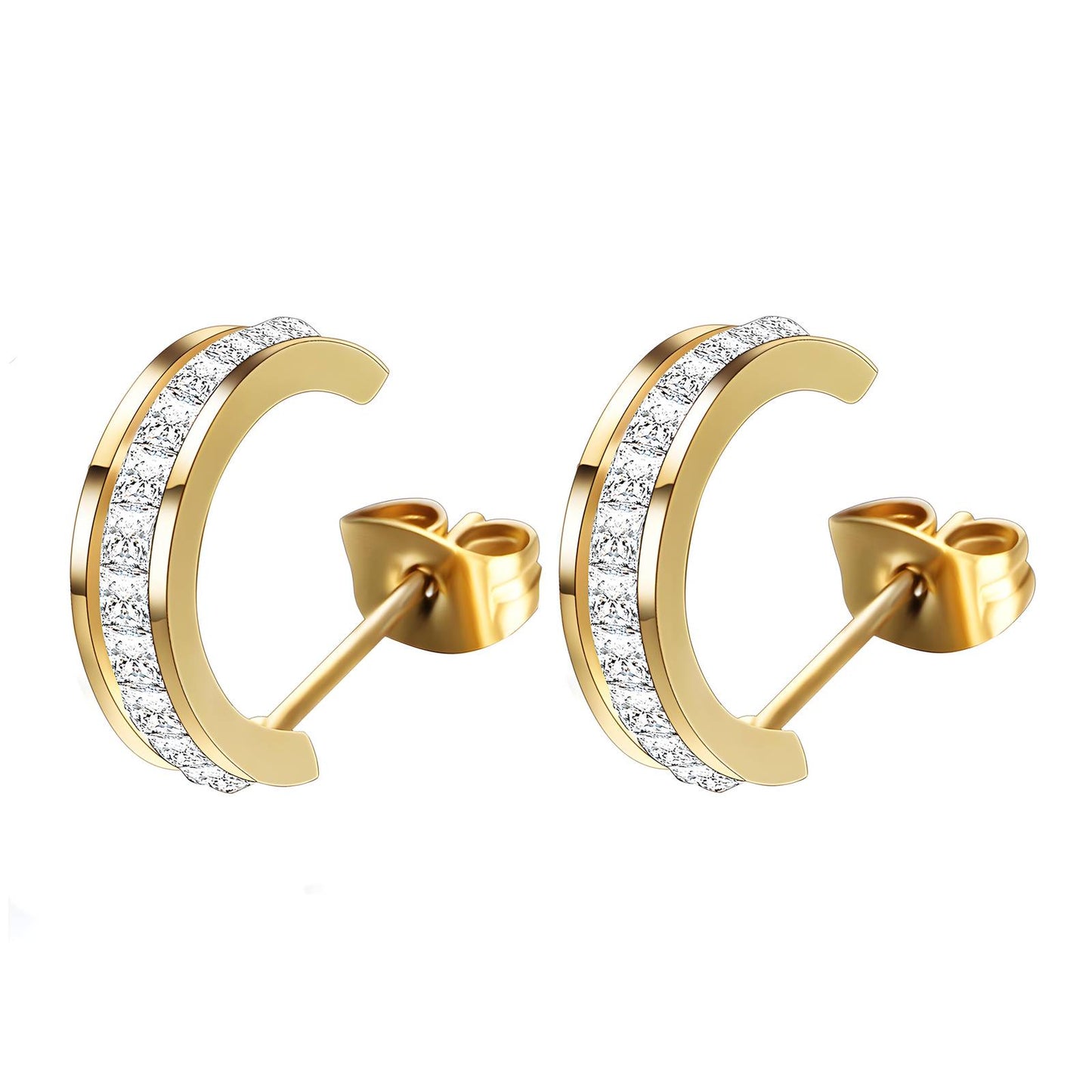 18K gold plated Stainless steel earrings,