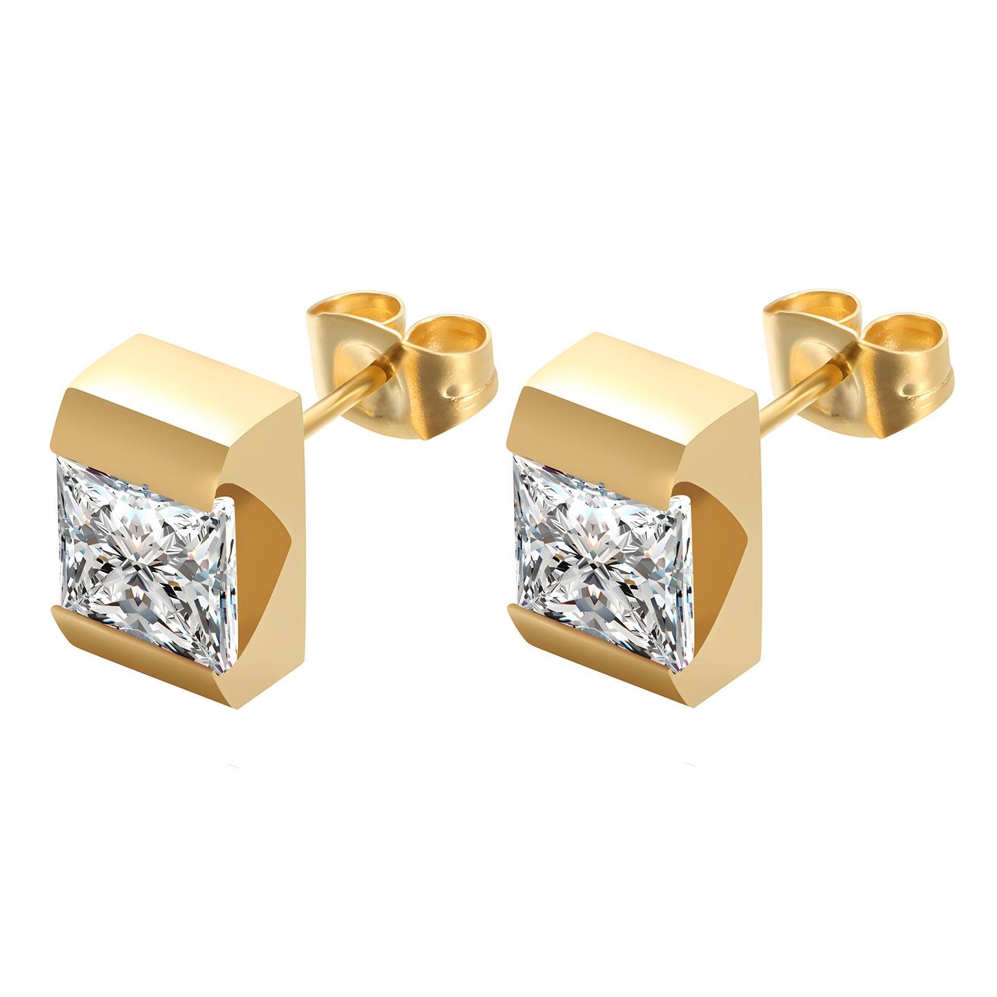 18K gold plated Stainless steel earrings,