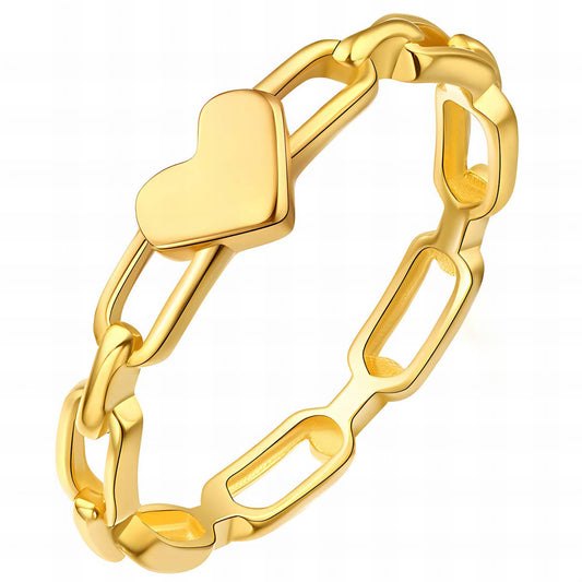 Love Heart Ring | Gold Plated Steel