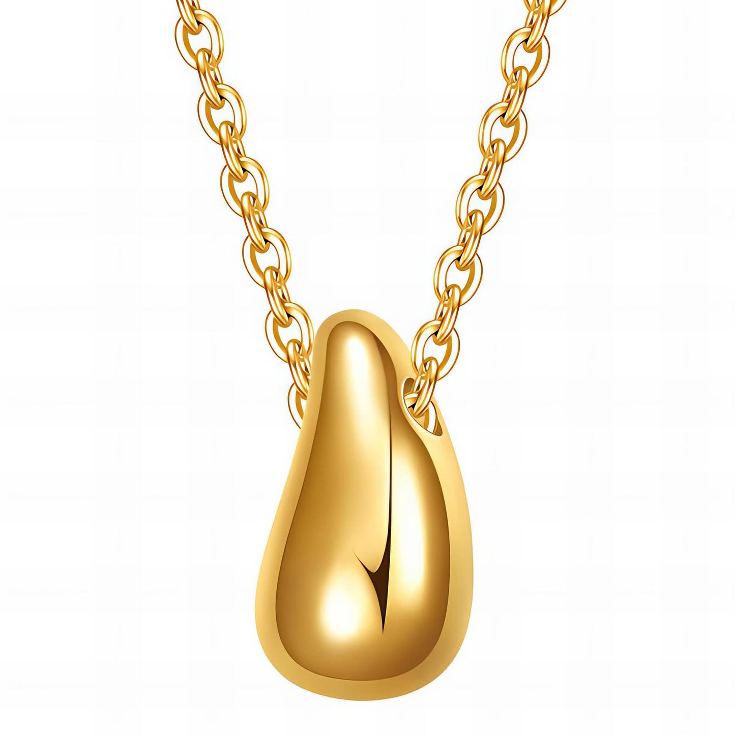 Modern Chain Necklace in 18K Gold Plated Steel