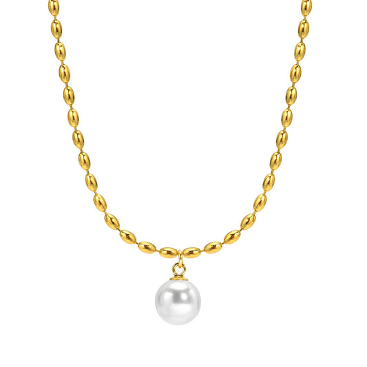 Modern Chain Necklace in 18K Gold Plated Steel