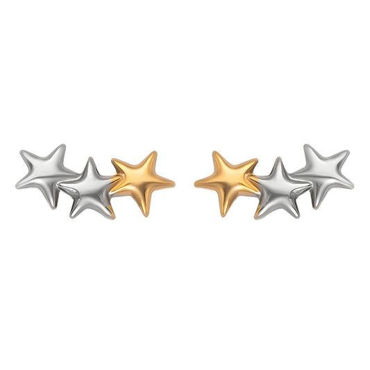 18K gold plated Stainless steel  Stars earrings,