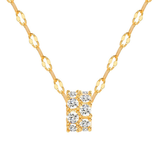 Elegant Chain Necklace in 18K Gold Plated Steel