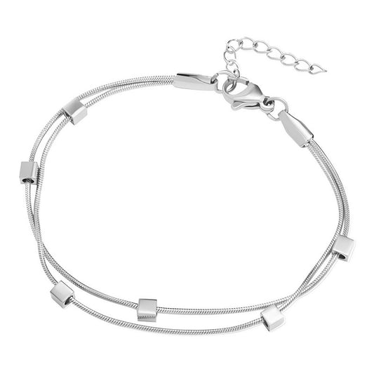 Contemporary Chain Bracelet in Stainless Steel