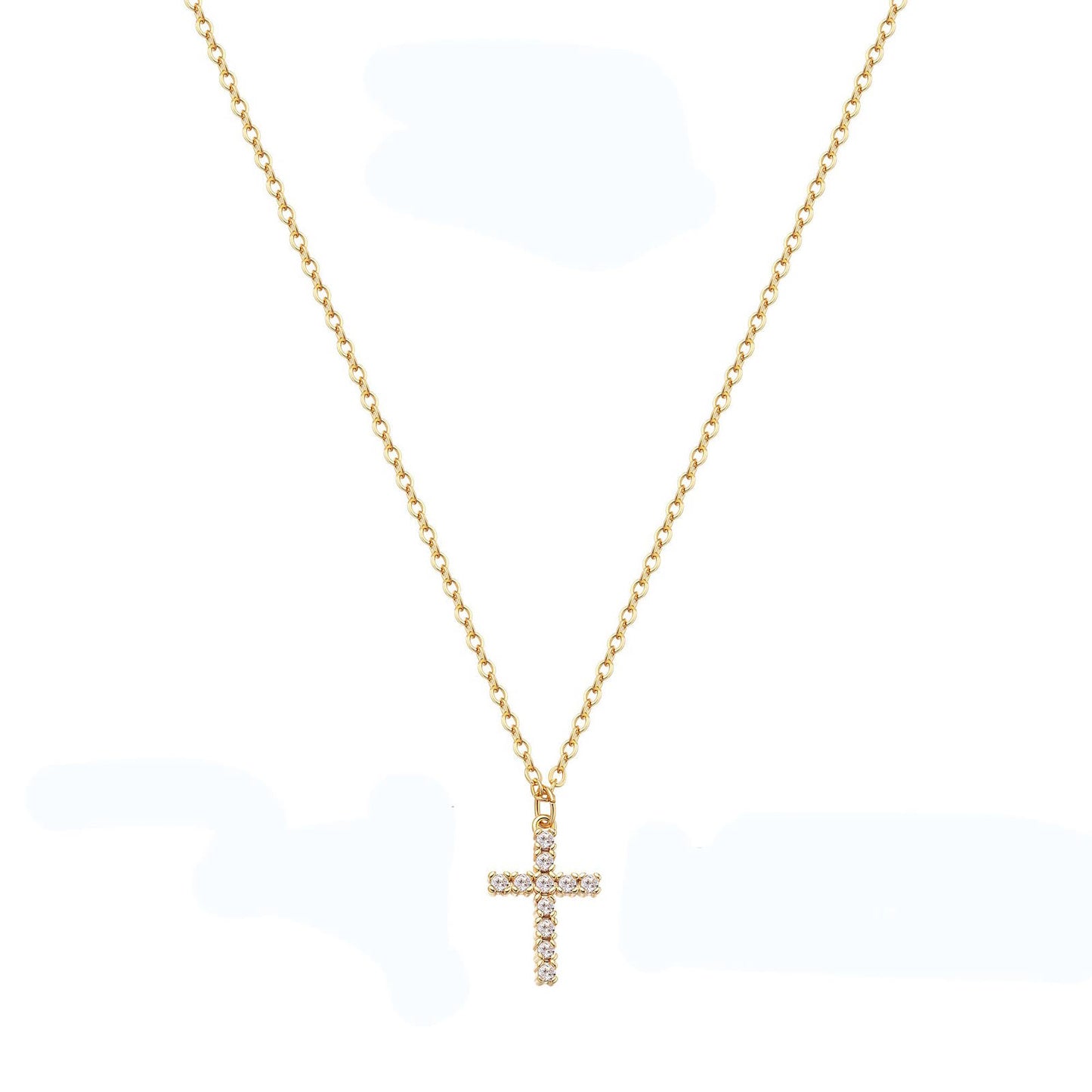 Faith Cross Pendant in 18K Gold Plated Steel