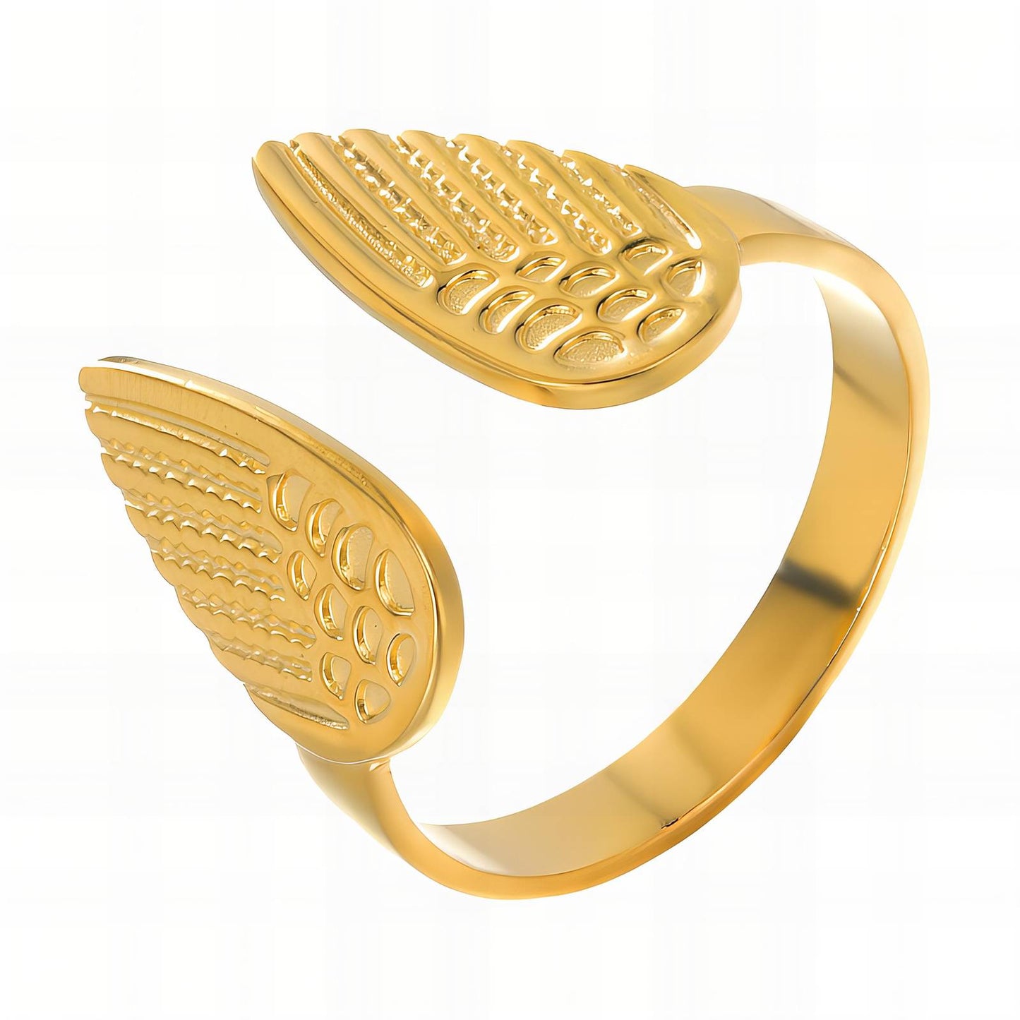 Modern Statement Band Ring in 18K Gold Plated Steel