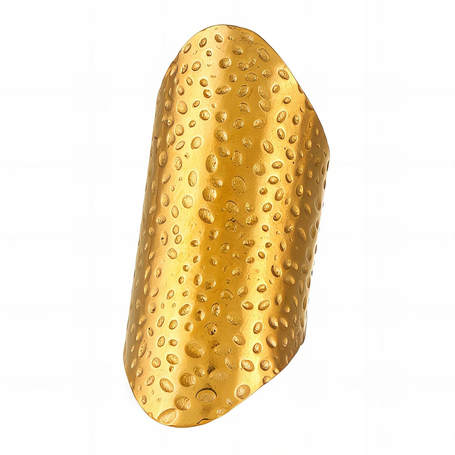 Elegant Statement Band Ring in 18K Gold Plated Steel