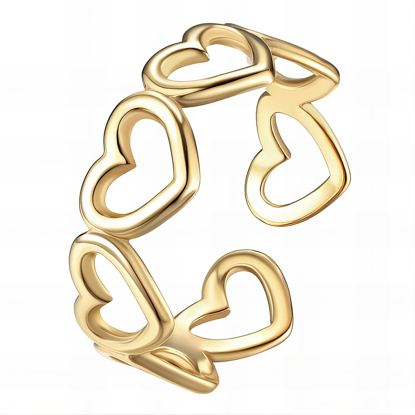 Love Hearts Ring | Premium Gold Series