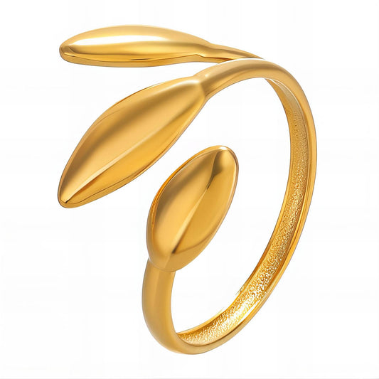 Nature Leaf Ring | Gold Plated Steel