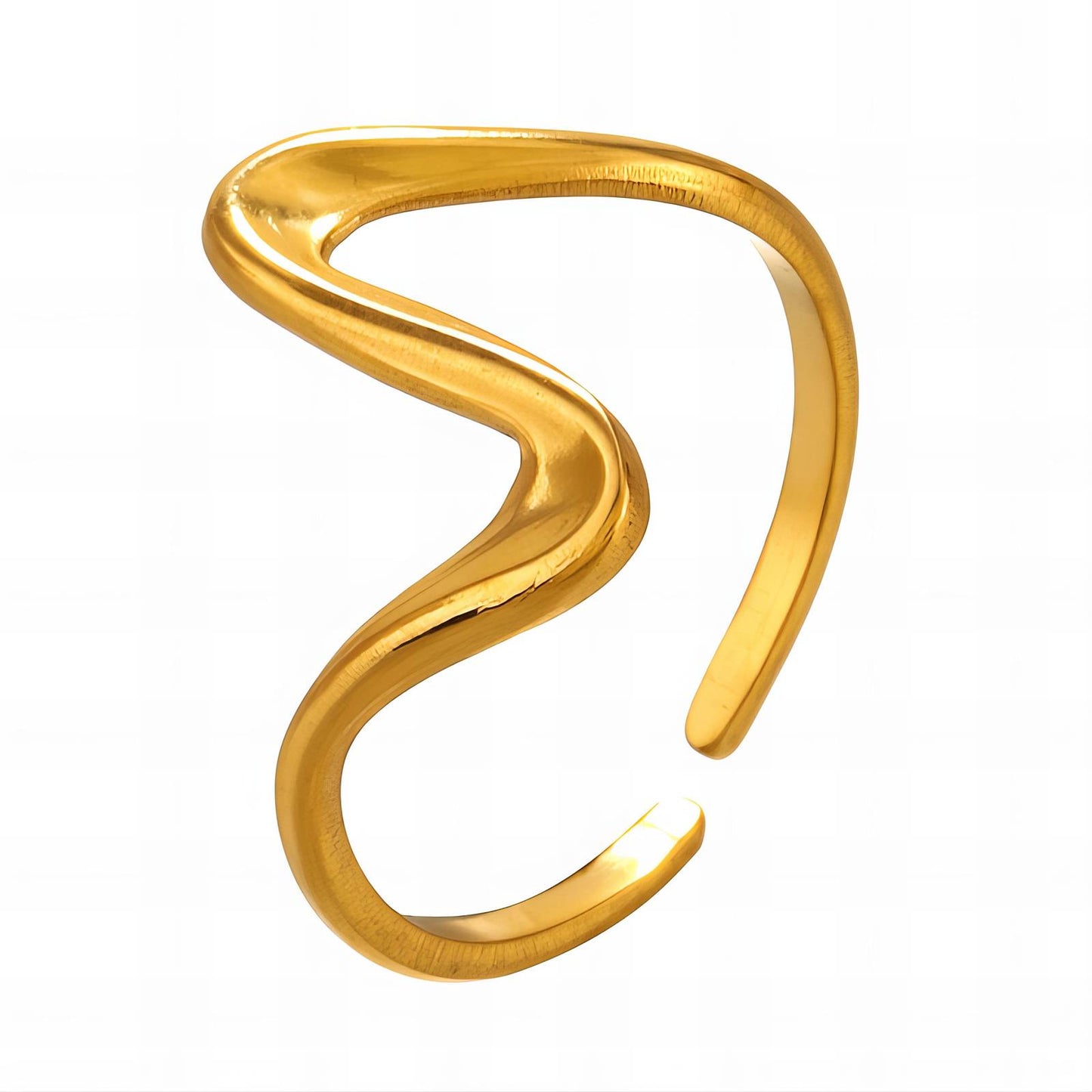 Modern Band Ring | Gold Plated Steel