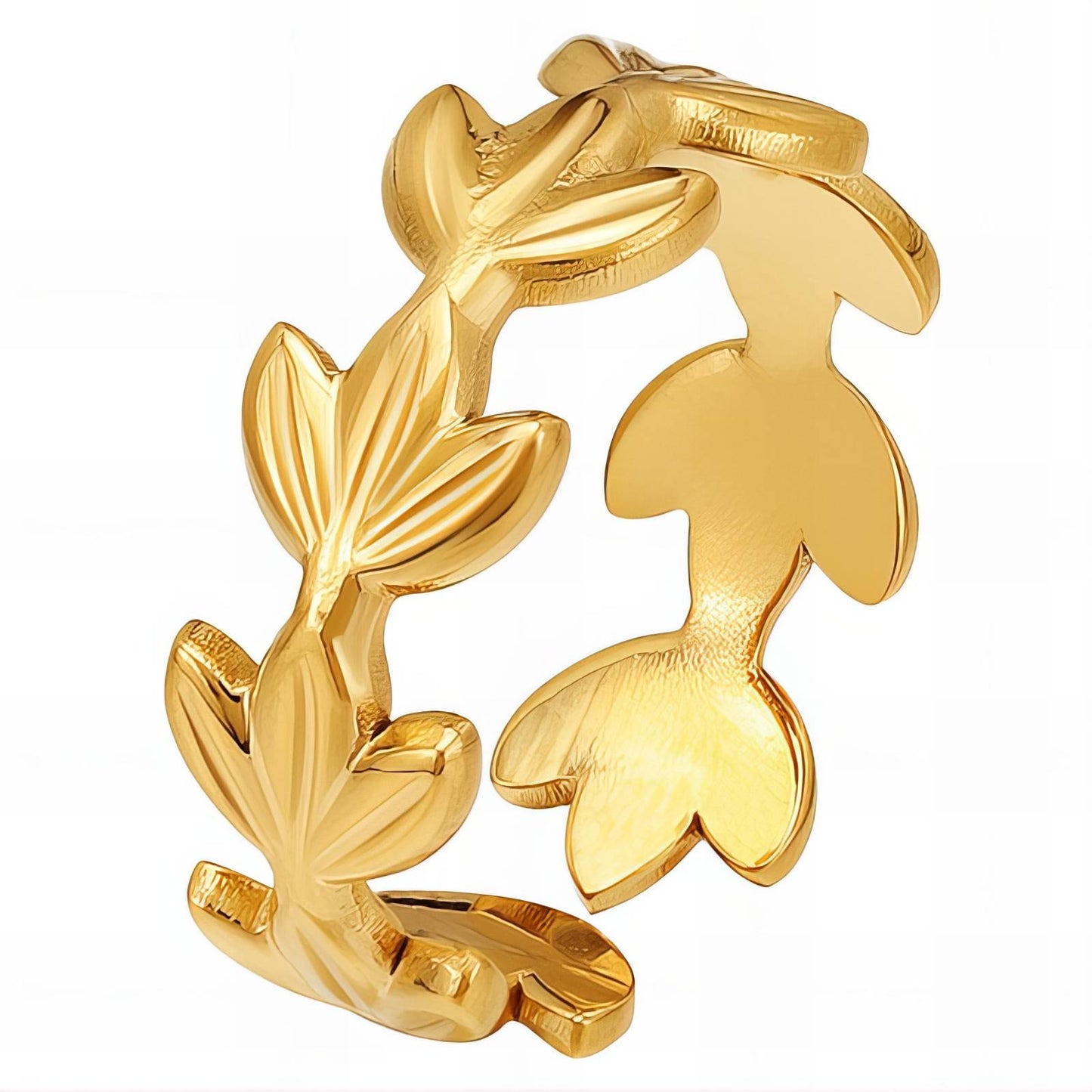 Nature Leaf Ring | Gold Plated Steel