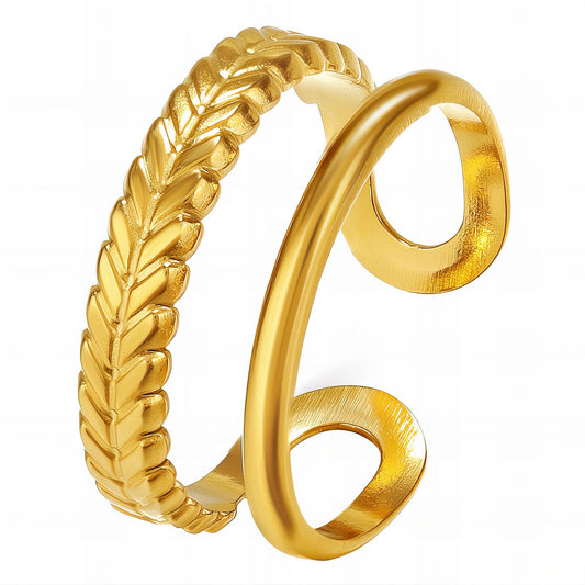 Modern Band Ring | Gold Plated Steel