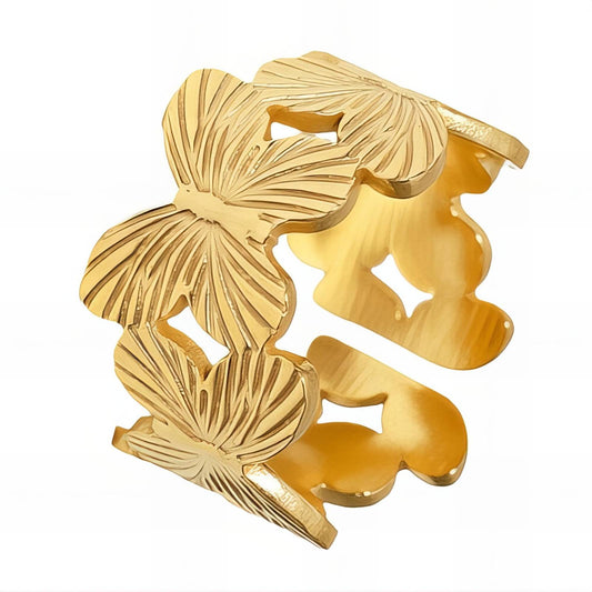 Butterfly Ring | Gold Plated Steel