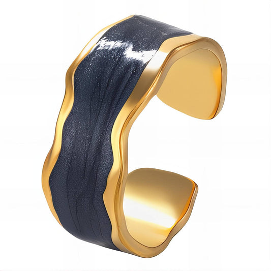 Modern Band Ring | Gold Plated Steel