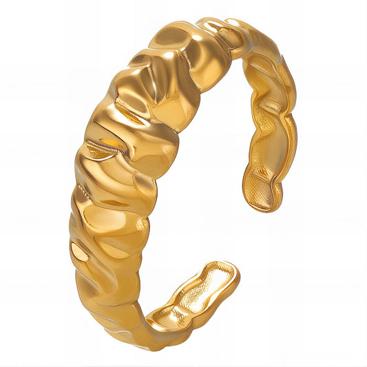 Modern Band Ring | Gold Plated Steel