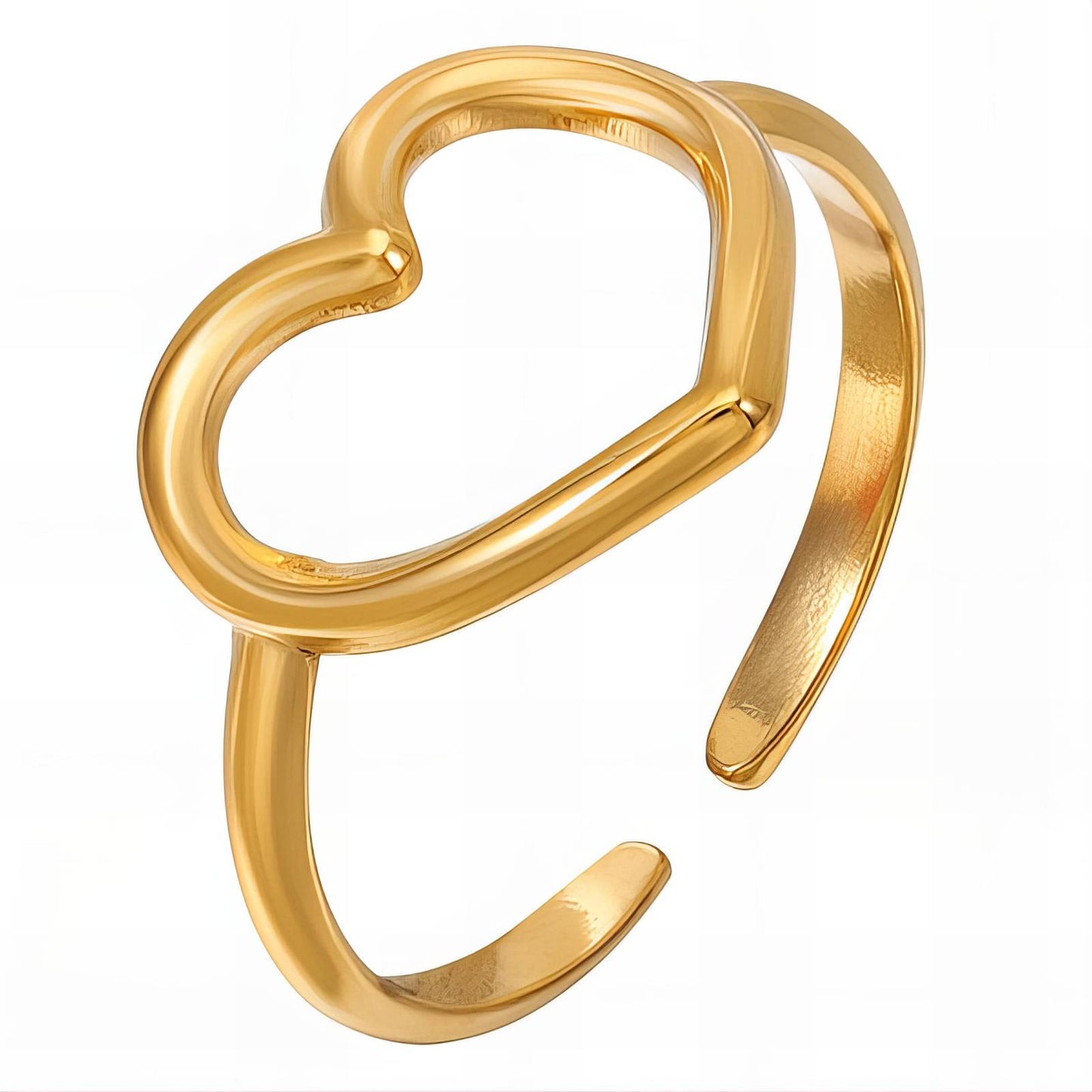 Love Heart Ring | Gold Plated Steel