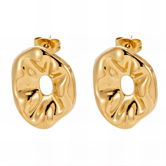 18K gold plated Stainless steel  Flowers earrings,