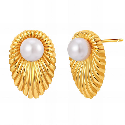 18K gold plated Stainless steel earrings,