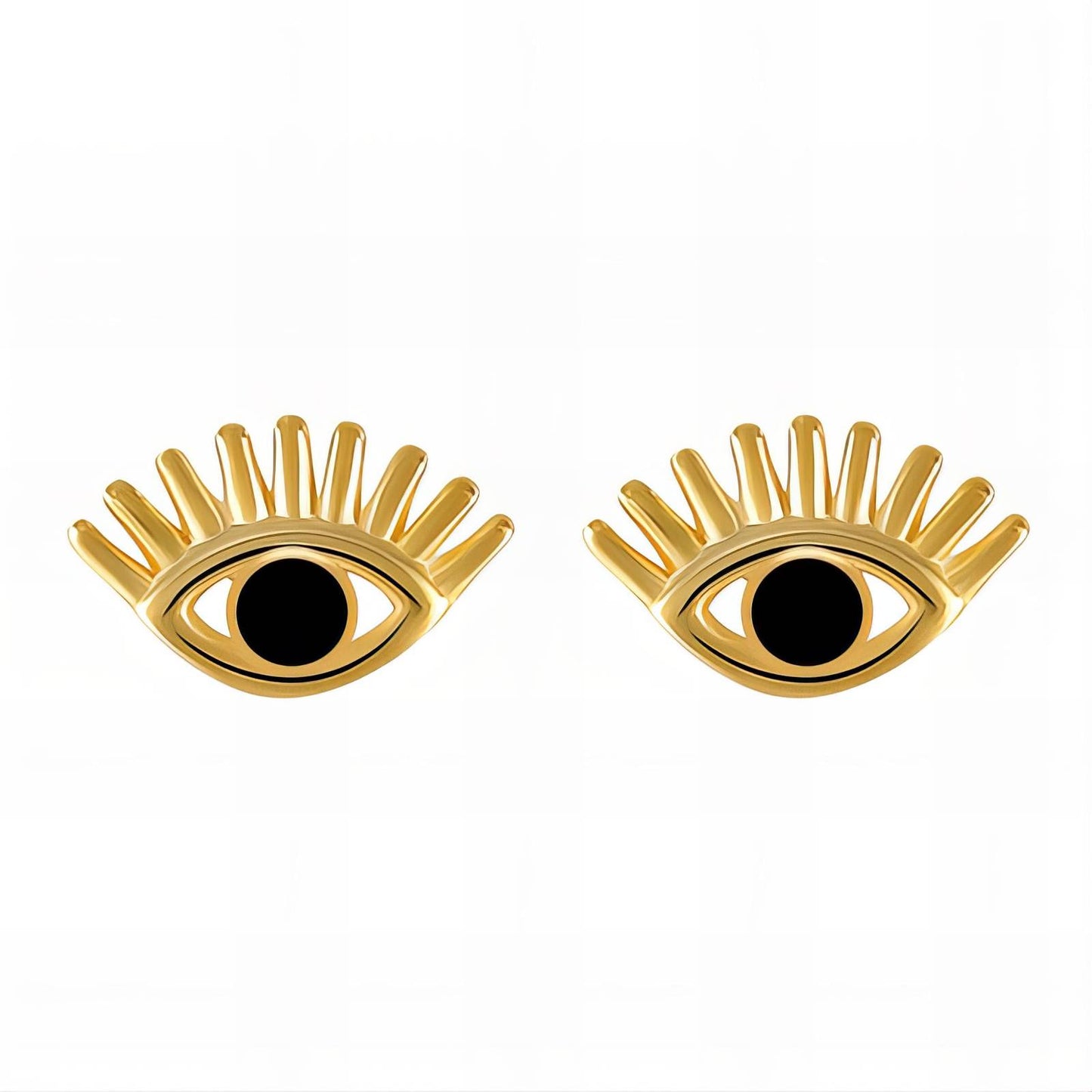 18K gold plated Stainless steel  Evil Eyes earrings,