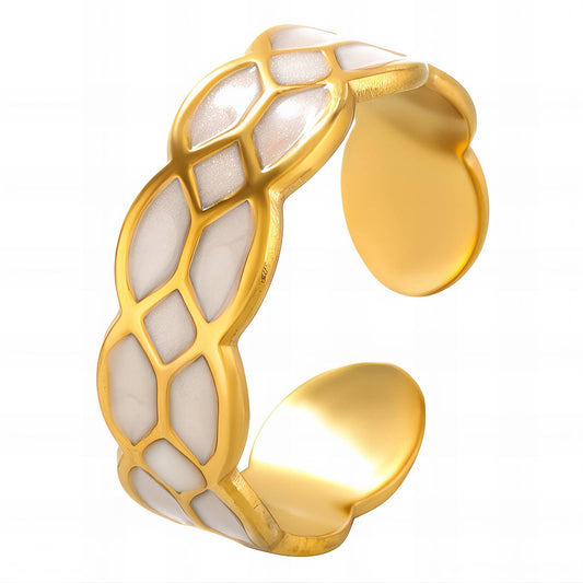 Minimalist Statement Band Ring in 18K Gold Plated Steel