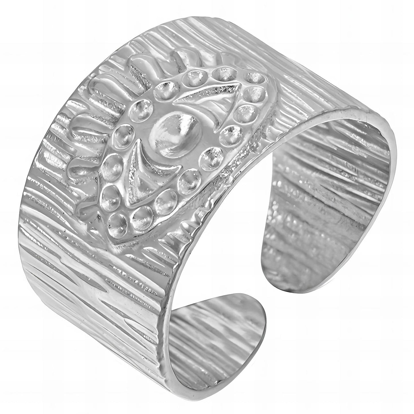 Mystic Evil Eye Protection Ring in Stainless Steel