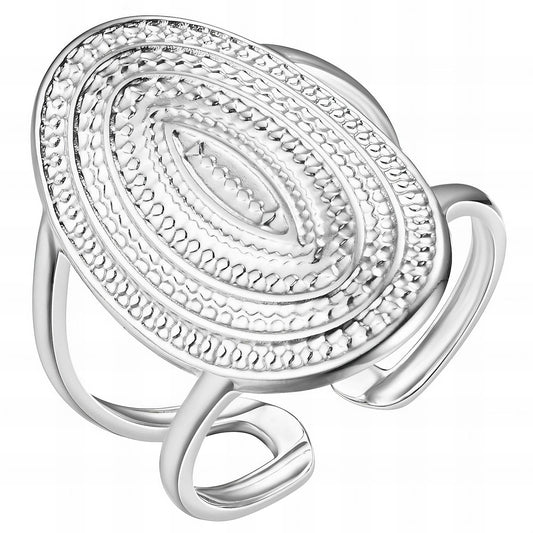 Modern Statement Band Ring in Stainless Steel